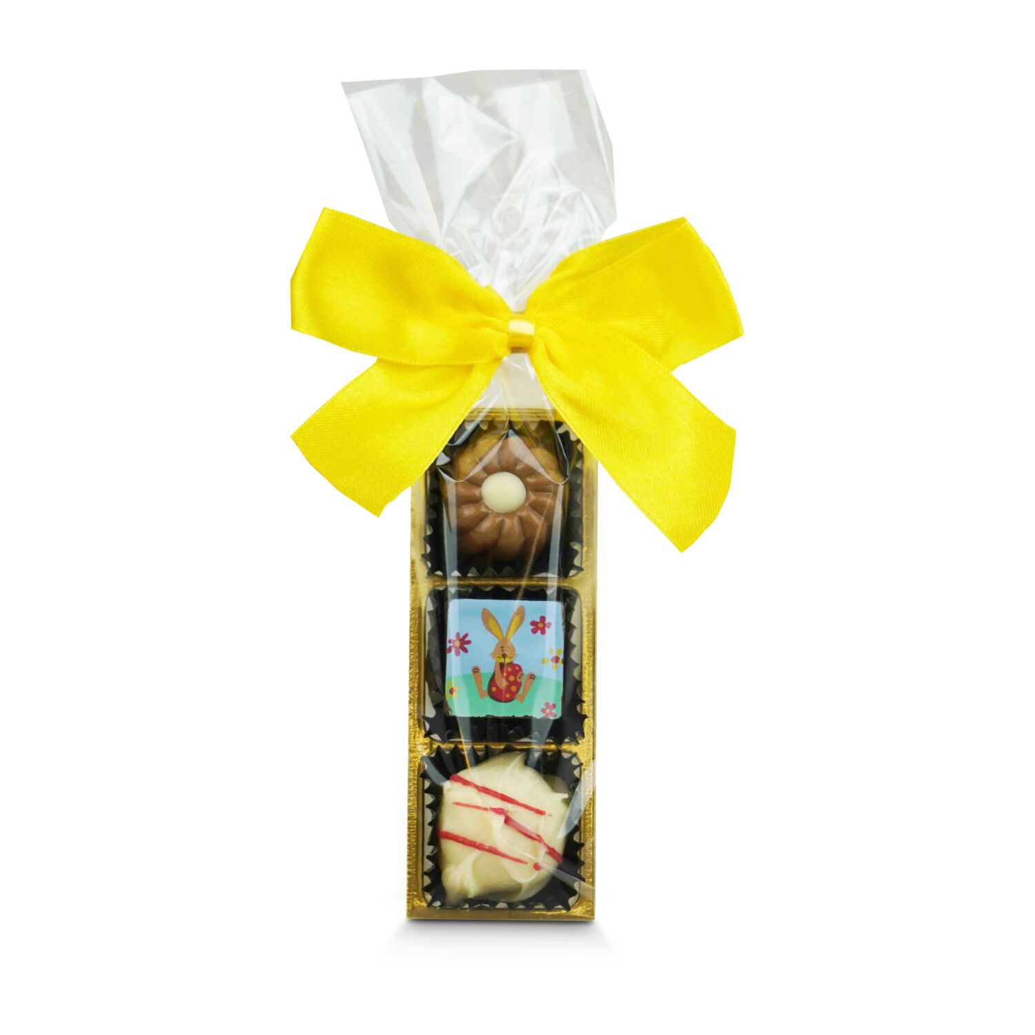 Geschenkartikel / Präsentartikel: 3er Pralinenstange Ostern