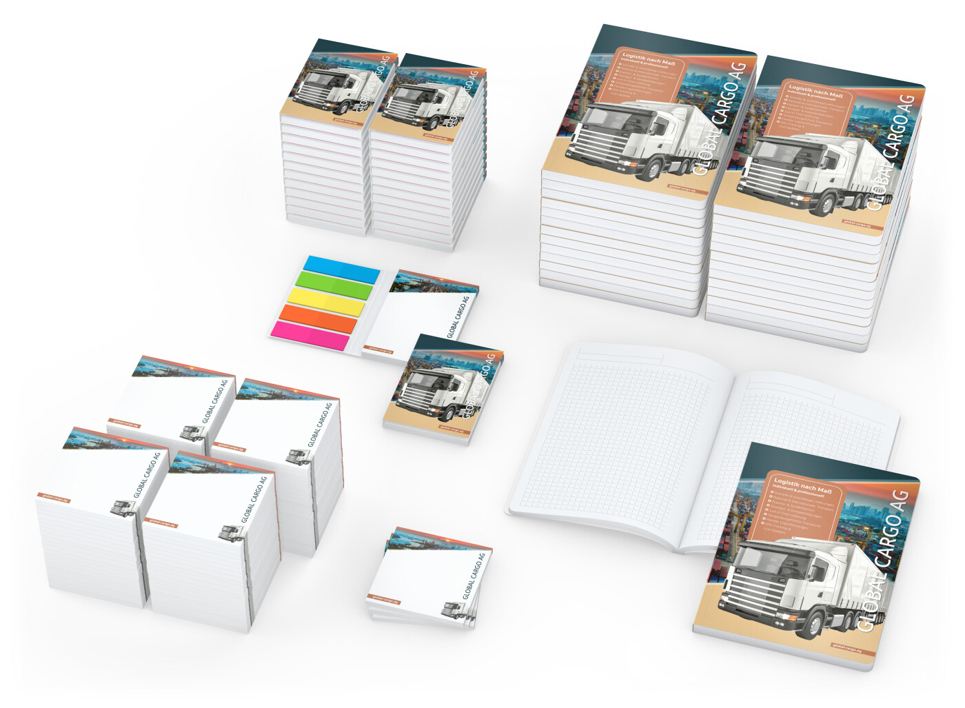 Spar-Set Soft-Notes 300 Haftnotizen Notizbücher mit Softcover