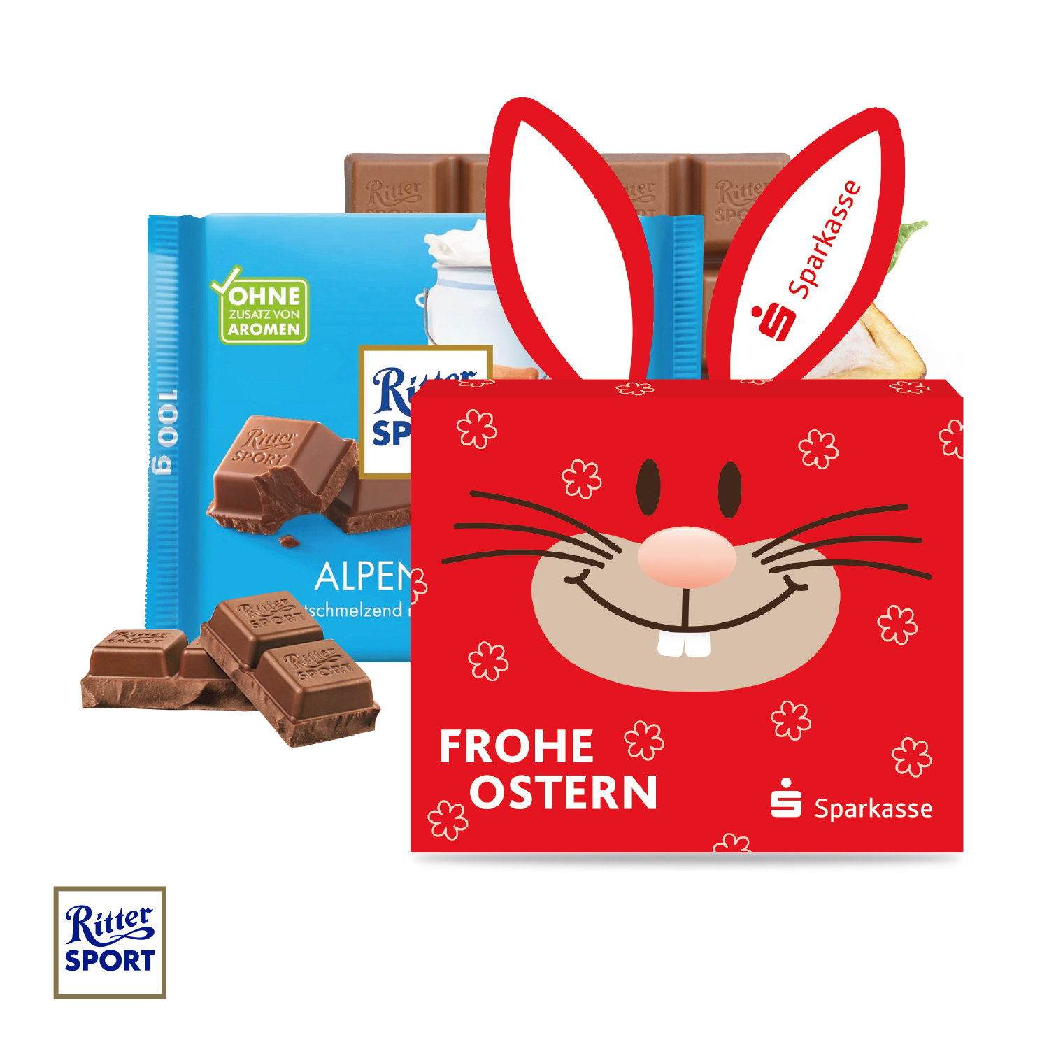 Schokotafel Ritter SPORT "Osterhase"