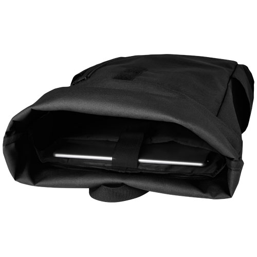 Byron 15,6" GRS RPET Roll-Top Rucksack 18 L, schwarz