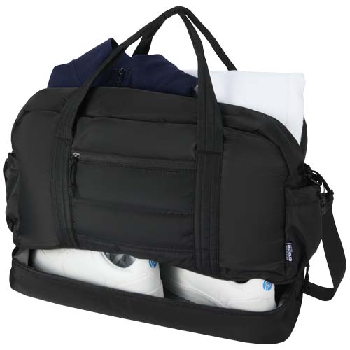 Puffer GRS recycelte Reisetasche mit isoliertem Boden 30L, schwarz
