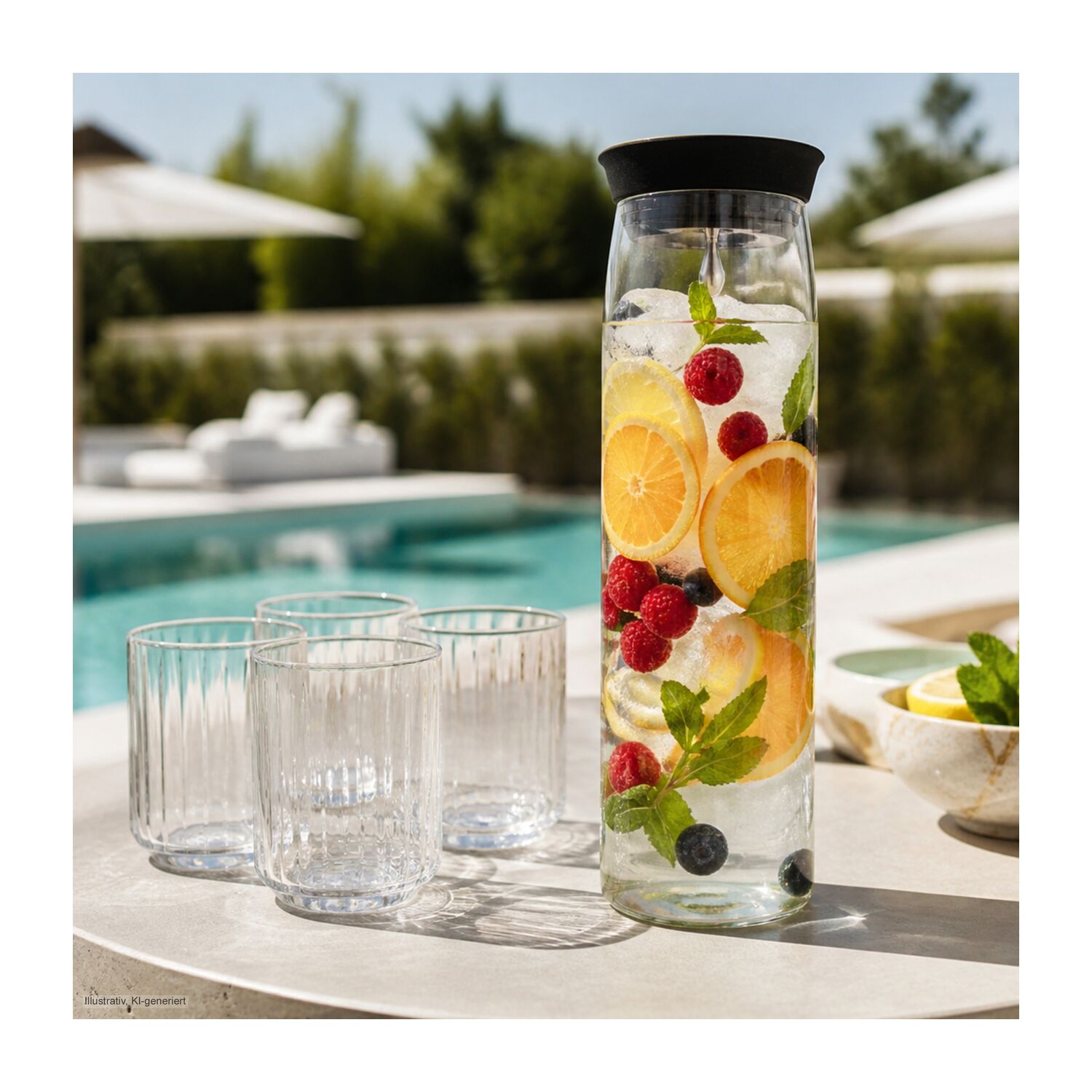 Geschenkset / Präsenteset: Karaffe Frisch & Fruchtig