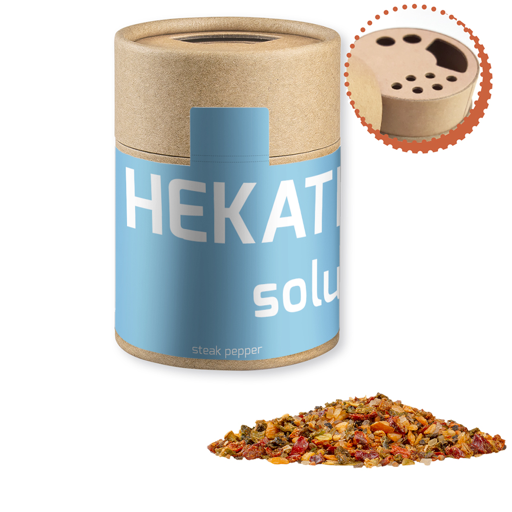 Gewürzmischung Steak Pfeffer, ca. 75g, Kraftpapierstreuer Midi