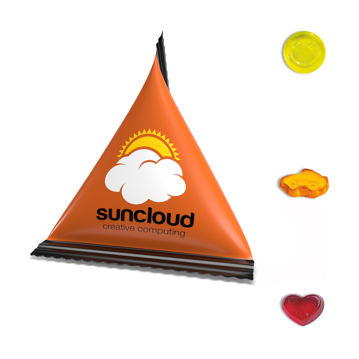 Mini Tetraeder Fruchtgummi