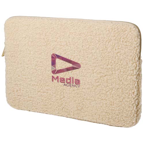 Bear 13" GRS-recycelte Sherpa Laptophülle 2 L, natur