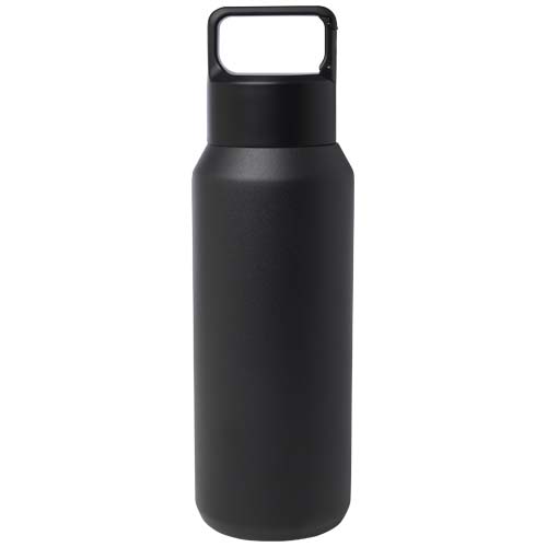 Astra 600 ml RCS-zertifizierte Kupfer-Vakuum Isolierflasche aus recyceltem Edelstahl (Kohlensäure geeignet), schwarz