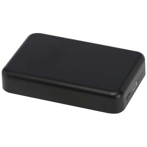 Acrab 15 W 10.000 mAh magnetische kabellose Powerbank mit 20 W PD aus recyceltem Kunststoff, schwarz