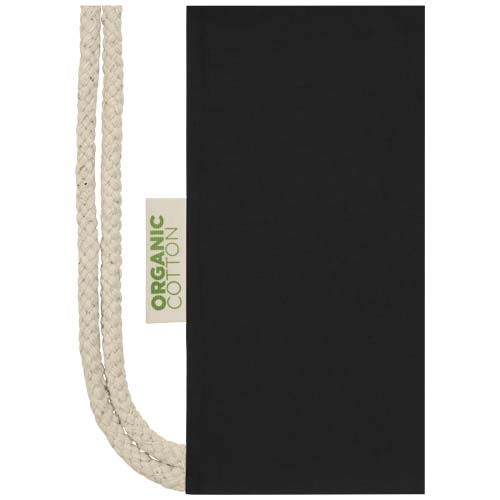 Orissa 140 g/m² Turnbeutel aus Bio-Baumwolle 5L, schwarz