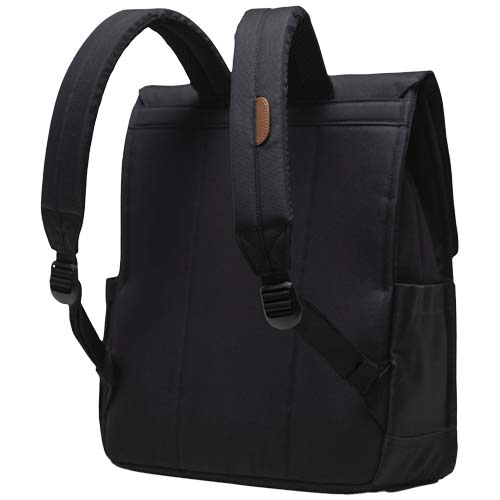 Herschel City Rucksack aus recyceltem Material 16 L, schwarz