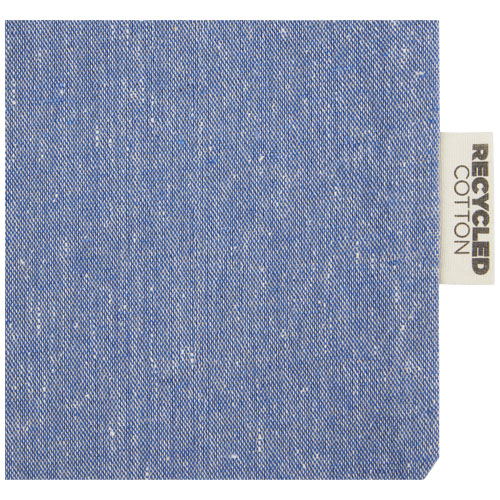 Pheebs 150 g/m² GRS Zuziehbeutel aus Recyclingbaumwolle mittel 1,5 l, heather blau