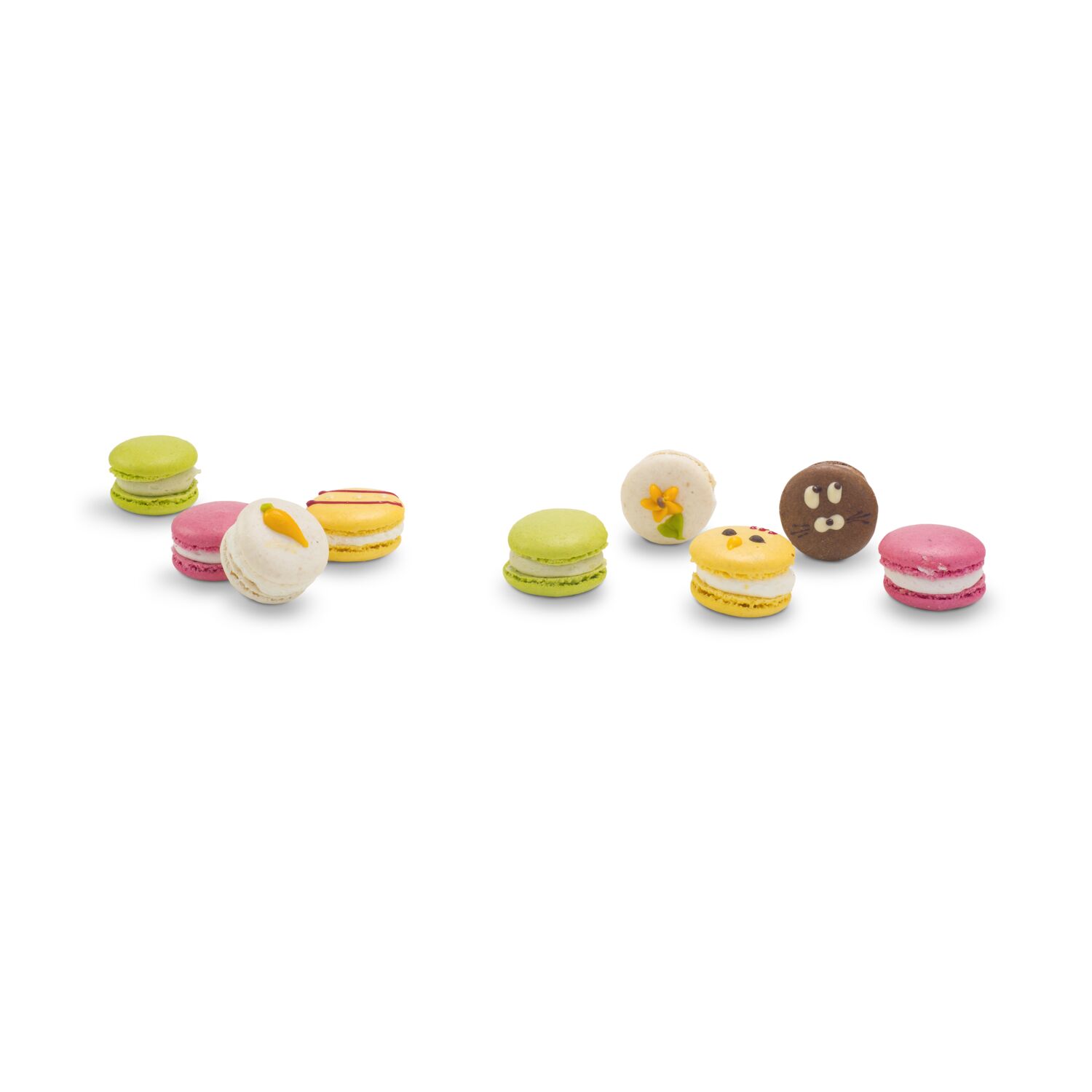Geschenkartikel / Präsentartikel: Bunte Oster-Macarons