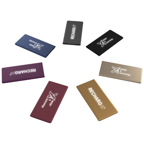 SCX.design P15 5000 mAh Powerbank mit Leuchtlogo, mittelrot