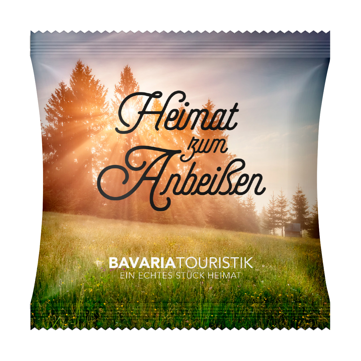 Vollkorn Snack im Werbetütchen | 11 g | Tomate-Kräuter | Standard-Folie weiß | 4c Euroskala