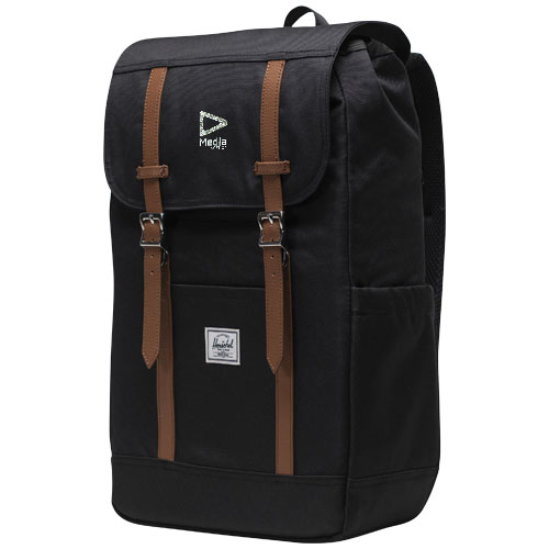 Herschel Retreat™ recycelter Laptop-Rucksack 23 L, schwarz