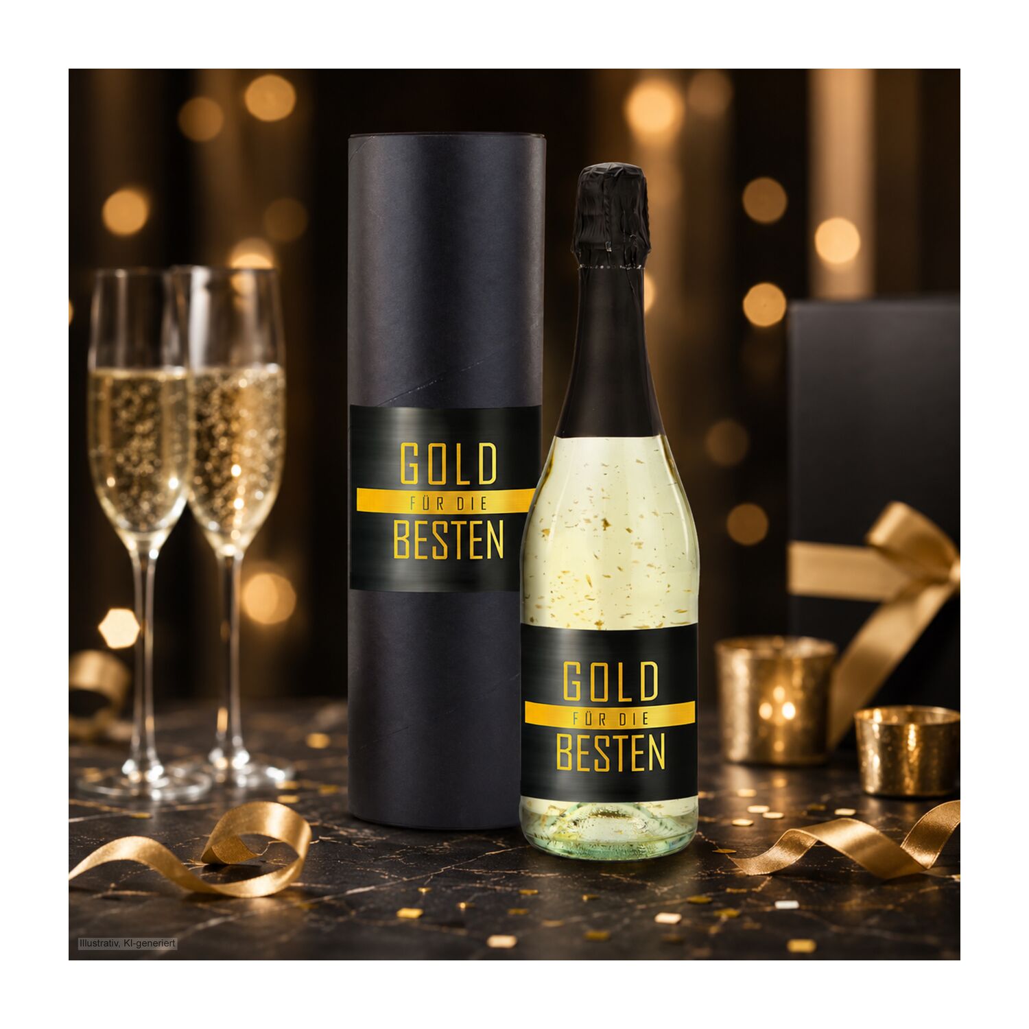 Geschenkartikel / Präsentartikel: Gold für die Besten 0,75 l