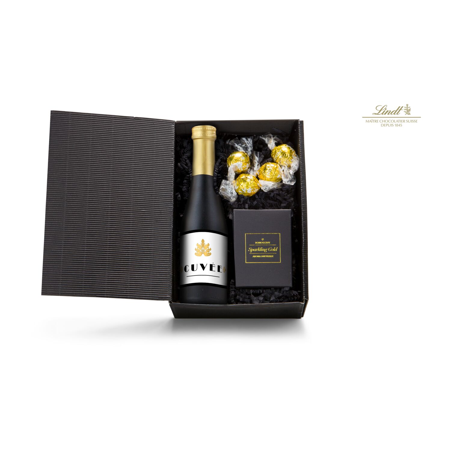 Geschenkset / Präsenteset: Schwarz-Goldene Momente