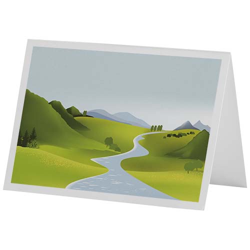 Herald A6 Grußkarte, weiss