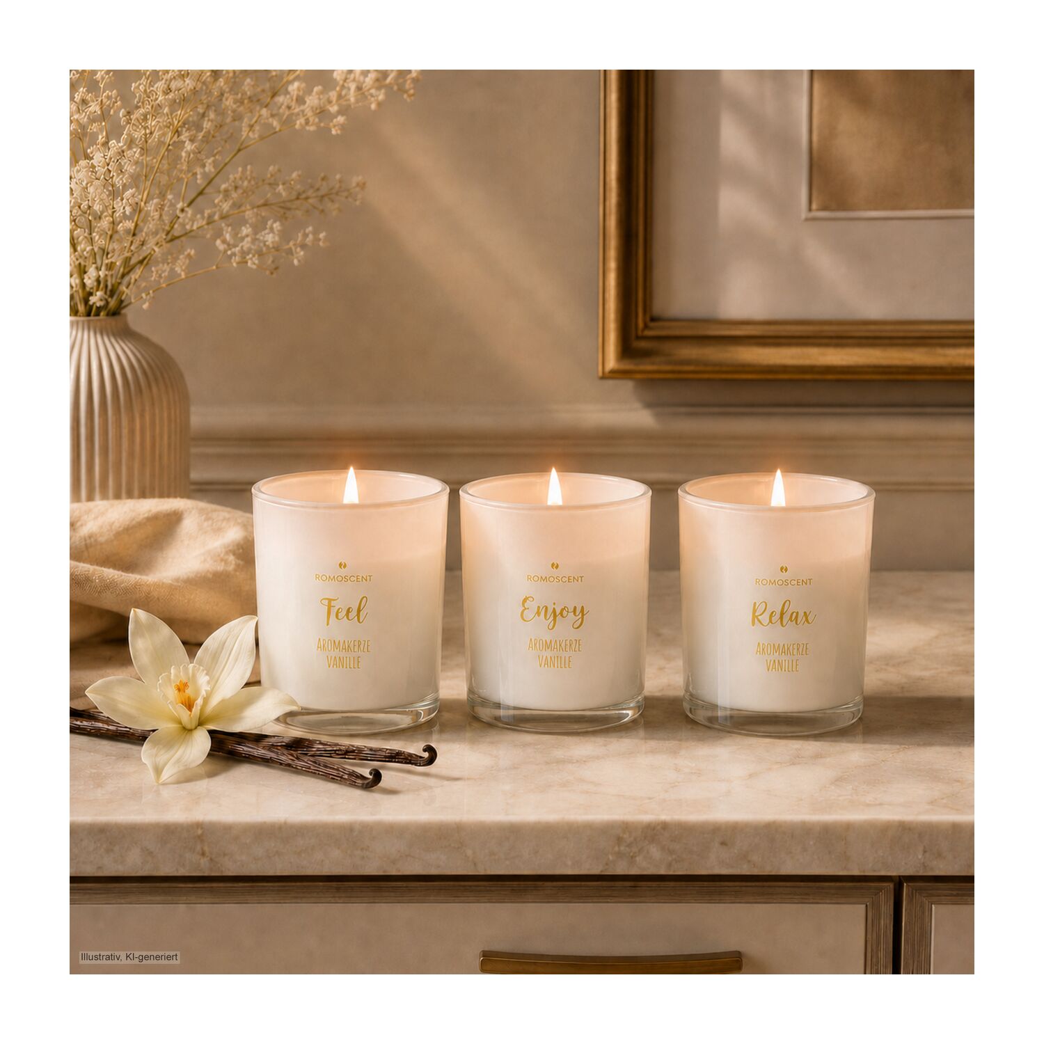 ROMOSCENT® Aromakerzenset Vanille