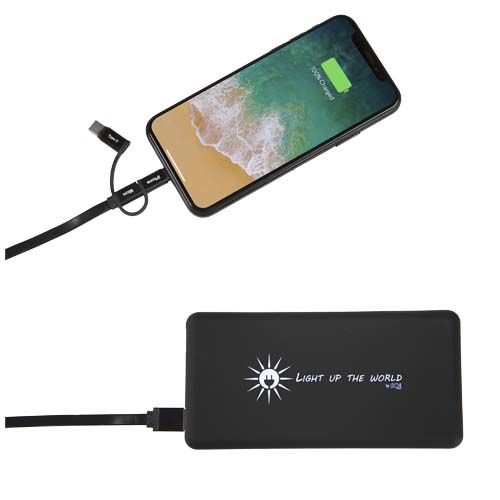 SCX.design P30 8000 mAh Solar Powerbank mit Leuchtlogo