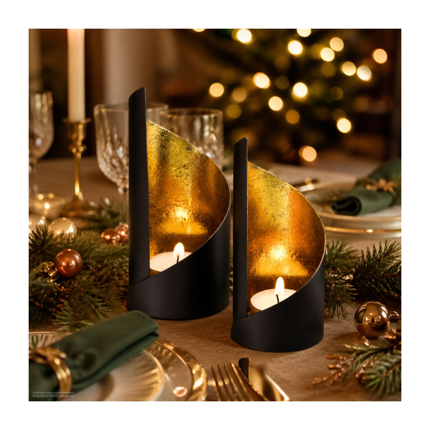 ROMINOX® Teelicht-Set // Waves