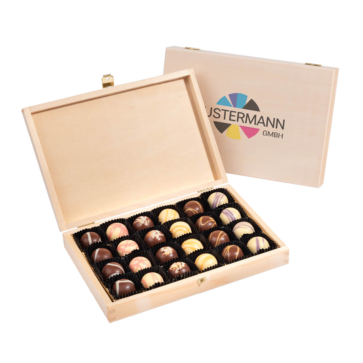 24 PREMIUM-PRALINEN IN HOLZBOX
