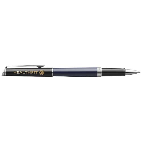 Waterman Hemisphere Color-Block Tintenroller mit Palladiumbeschichtung (schwarze Mine), blau, schwarz