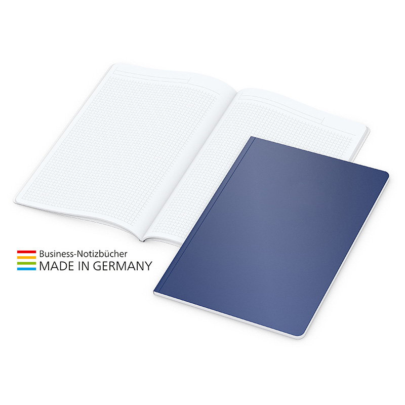 Copy-Book White bestseller A4, matt-dunkelblau inkl. Prägung schwarz-glänzend