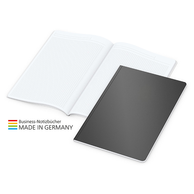 Copy-Book White bestseller A4, matt-schwarz inkl. Prägung schwarz-glänzend