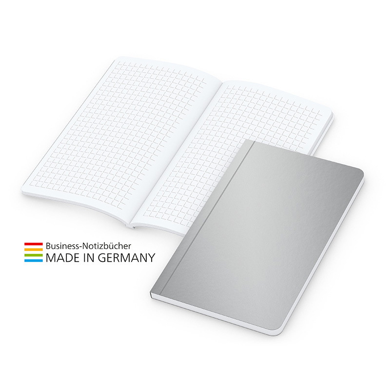 Copy-Book White bestseller Pocket, matt-silber inkl. Prägung schwarz-glänzend
