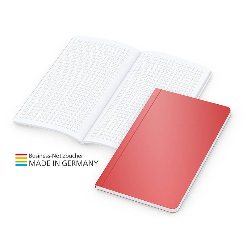 Copy-Book White bestseller Pocket, matt-rot inkl. Silberprägung