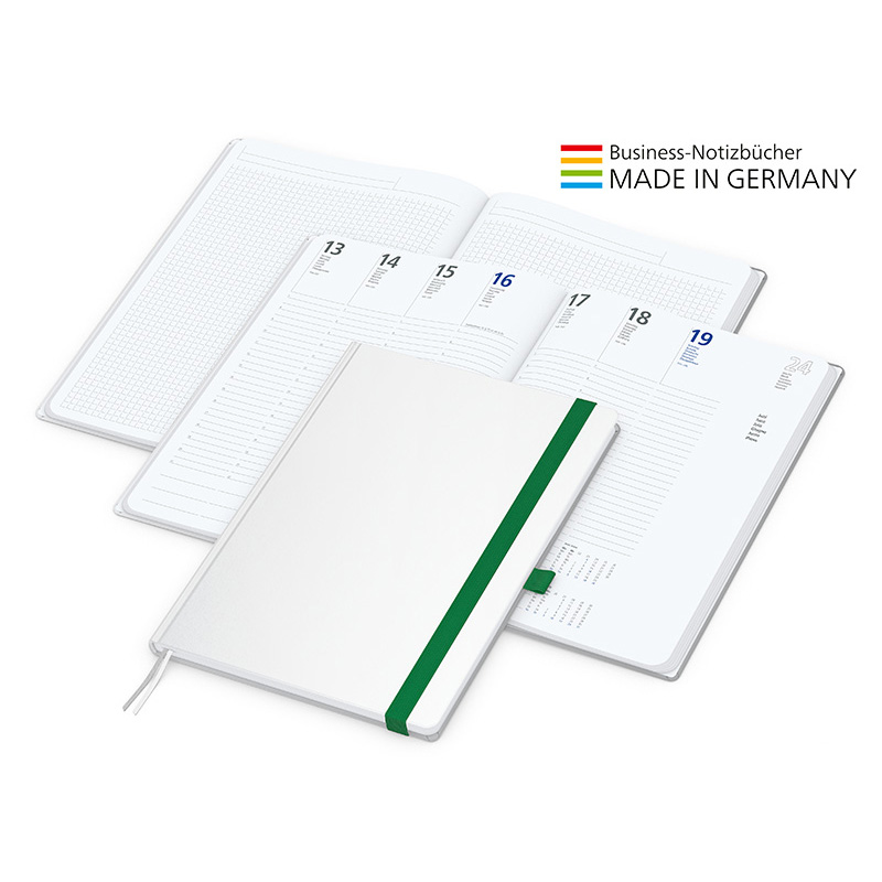Match-Hybrid White bestseller A4, Cover-Star matt, grün