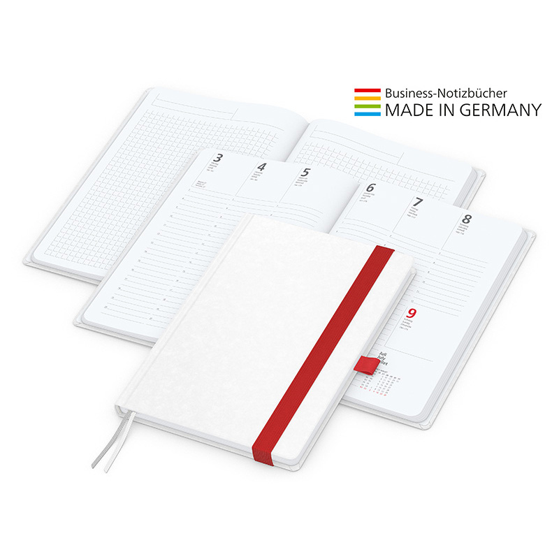 Match-Hybrid White bestseller A5, Natura individuell, rot