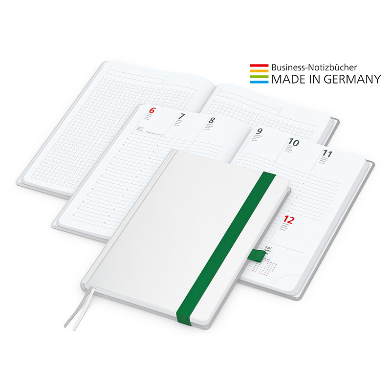Match-Hybrid White bestseller A5, Cover-Star matt, grün