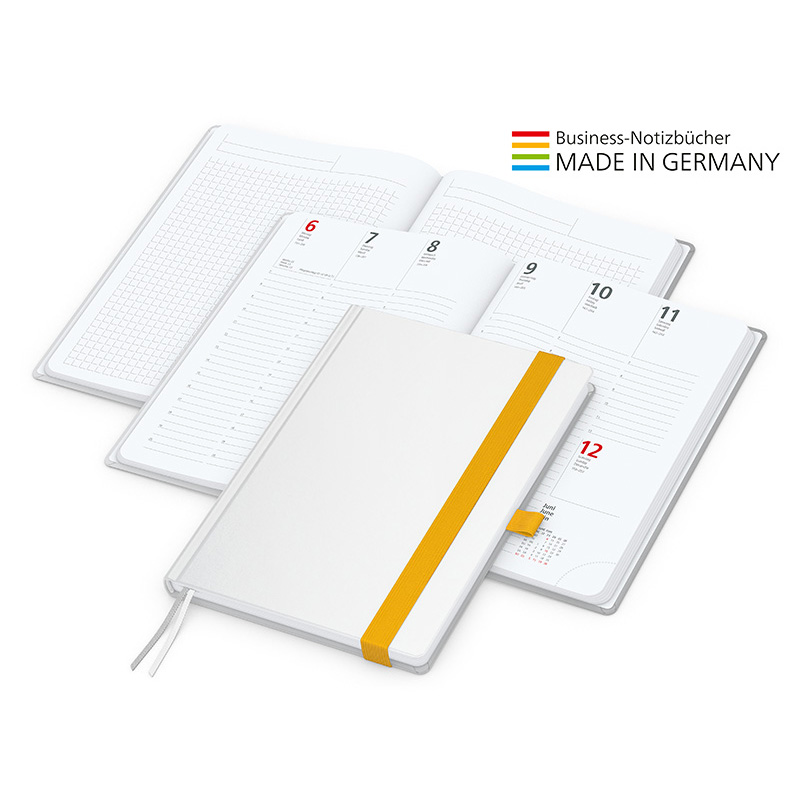Match-Hybrid White bestseller A5, Cover-Star matt, gelb