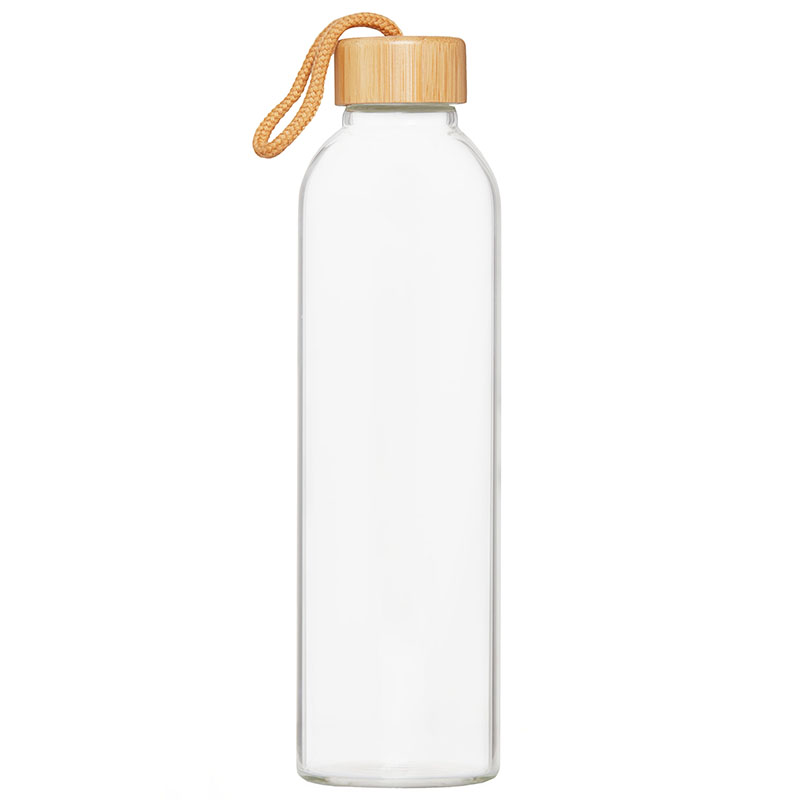 Glasflasche mit Hülle Bamboo 1,0 l