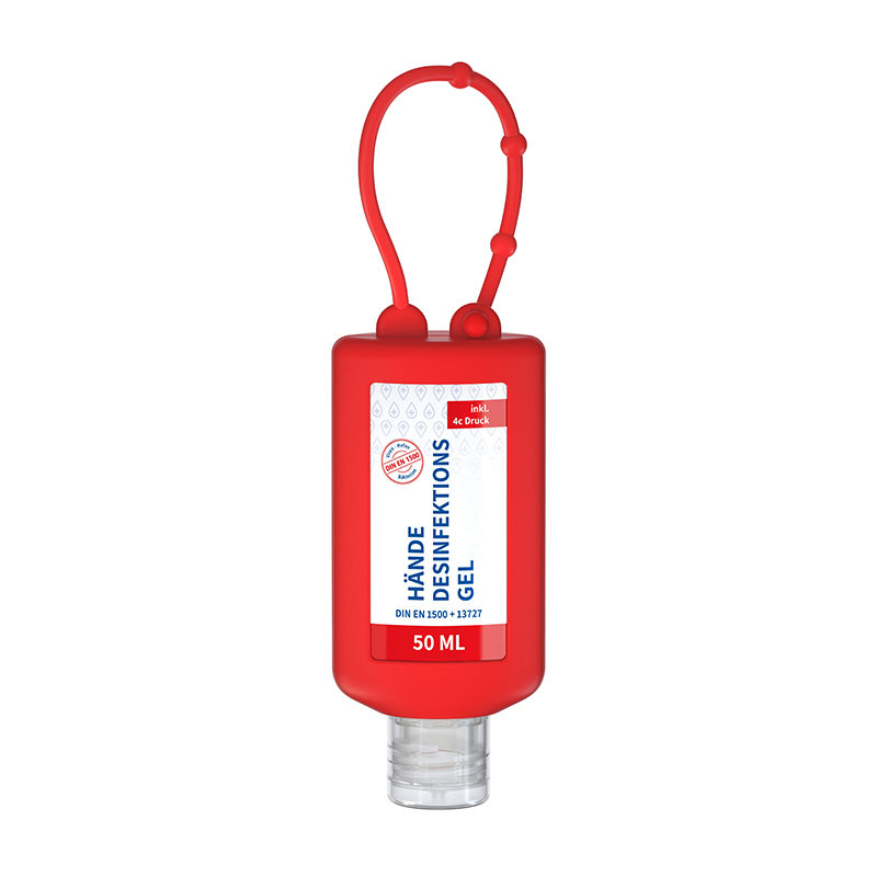 50 ml Bumper rot - Hände-Desinfektionsgel (DIN EN 1500) - Body Label