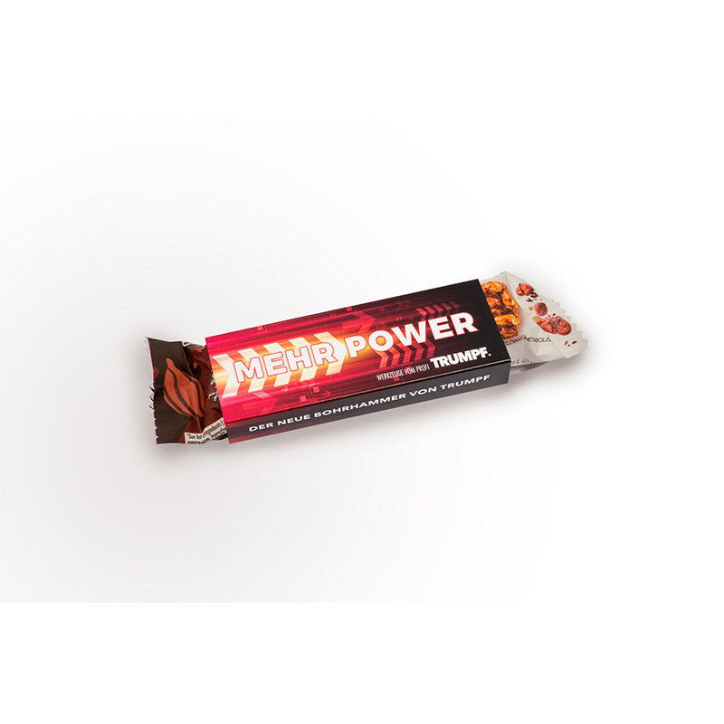 Powerbar Energy Riegel im Werbeschuber | 40 g | Cacao Crunch | 4c Euroskala