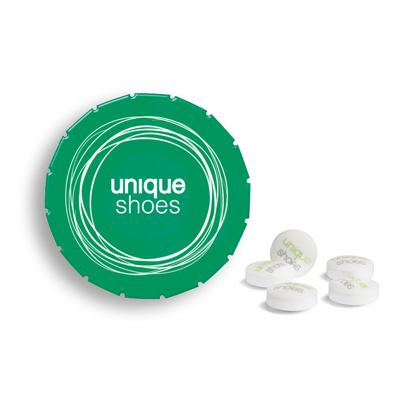 Super Mini Clic Clac Box | 12 g | PMS Green C | Sweetprints Pfefferminz | 3-farbig