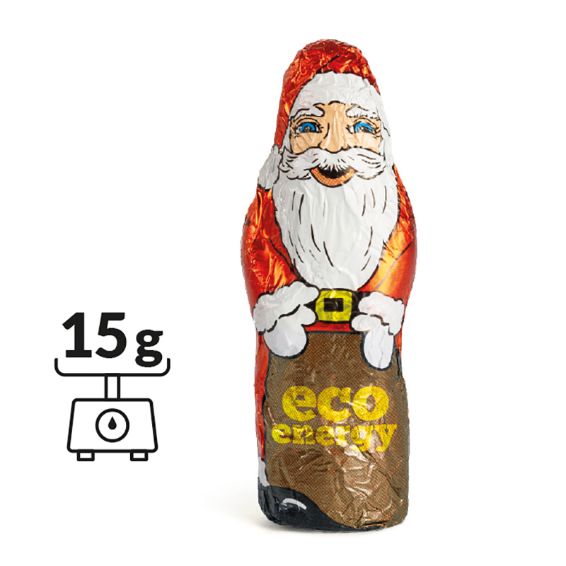 Schoko Weihnachtsmann Individuell | Weihnachtsmann 15 g | 4c Euroskala