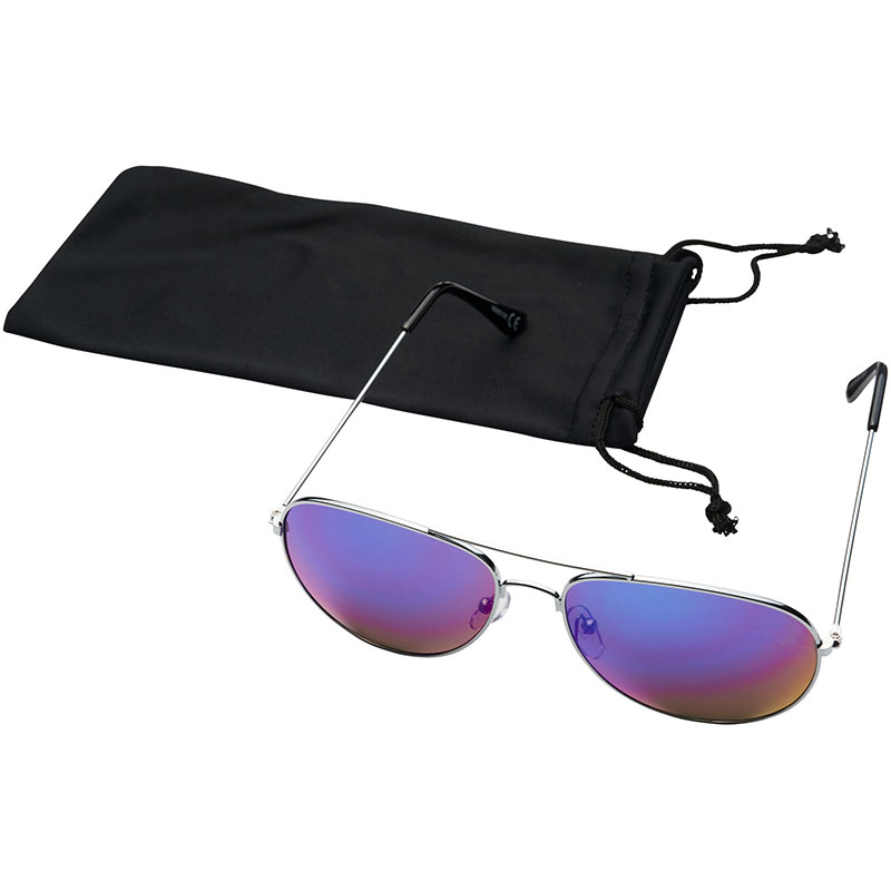 Bullet Aviator Sonnenbrille mit farbigen Spiegelgläsern
