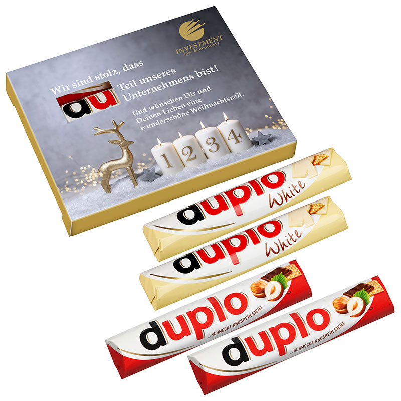 4 er  Advents- Duplo-Pack mit 2 x Duplo klassisch + 2 x Duplo weiß