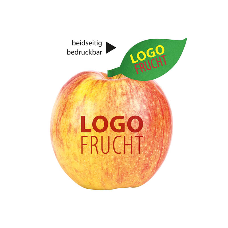 LogoFrucht Apfel rot - Strawberry + Apfelblatt