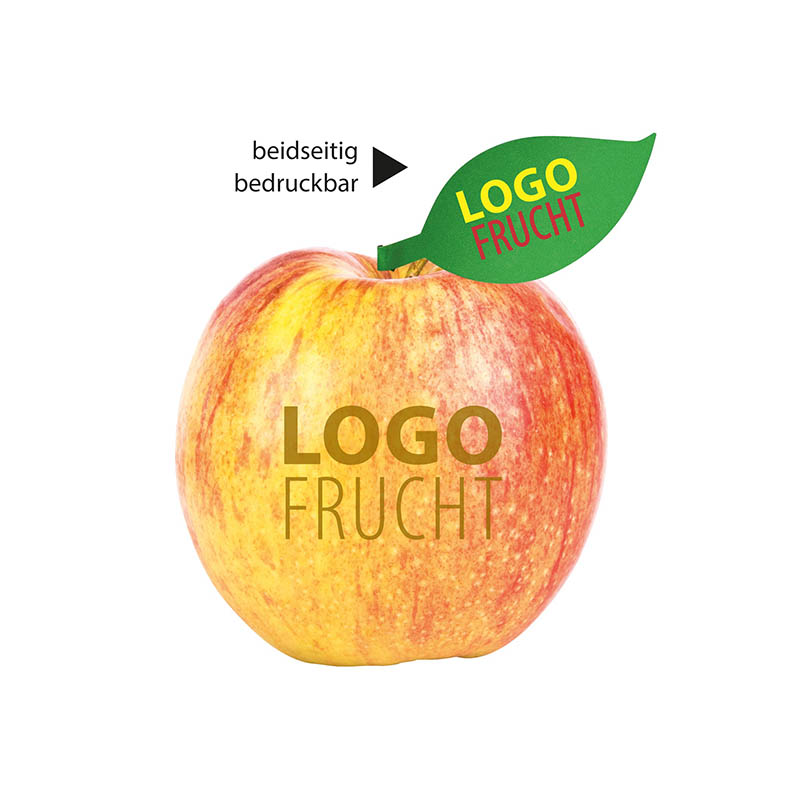 LogoFrucht Apfel rot - Hazelnut + Apfelblatt