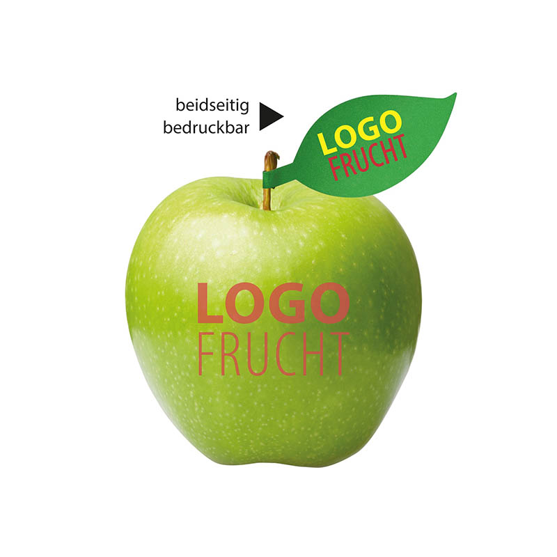 LogoFrucht Apfel grün - Raspberry + Apfelblatt