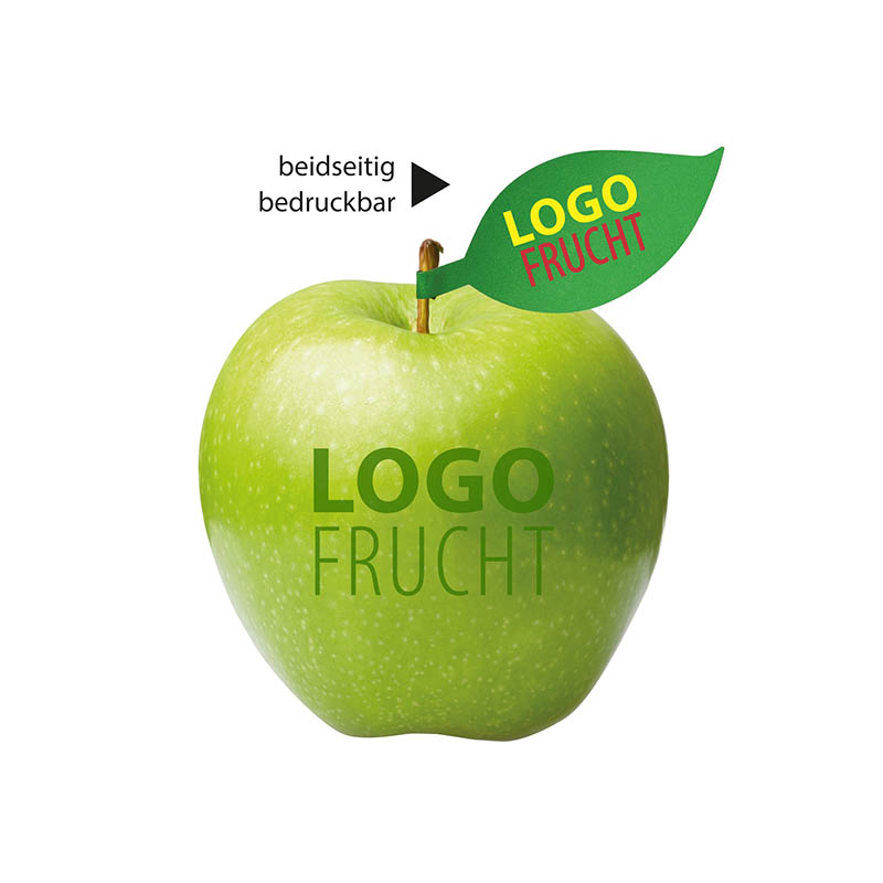 LogoFrucht Apfel grün - Kiwi + Apfelblatt