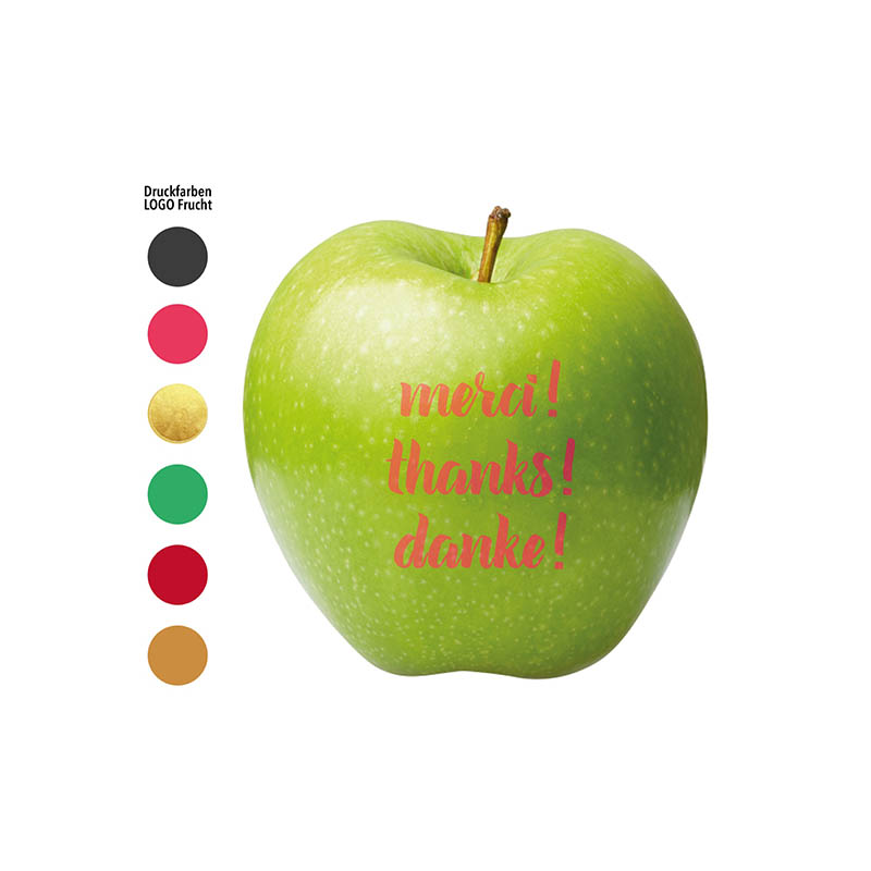 LogoFrucht Apfel Danke grün