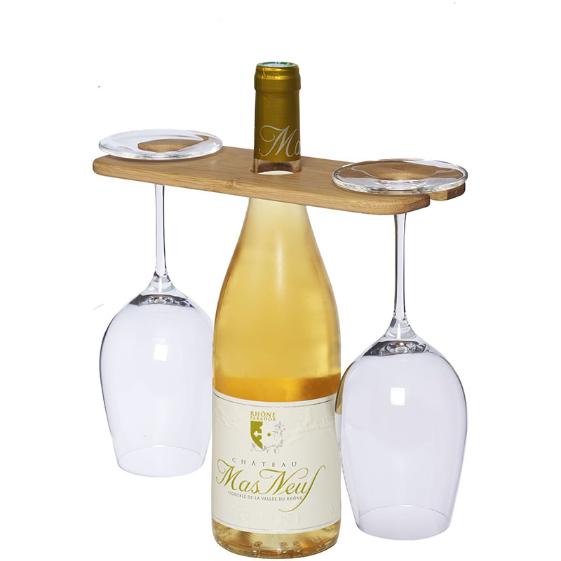 Seasons Mill Wein-Butler mit Weinflaschen- und Weinglashalterung