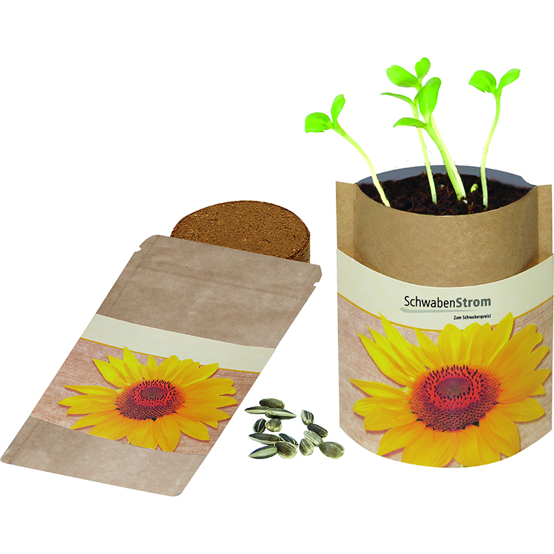 Natur-Bag Sonne, Zwergsonnenblume, 1-4 c Digitaldruck inklusive