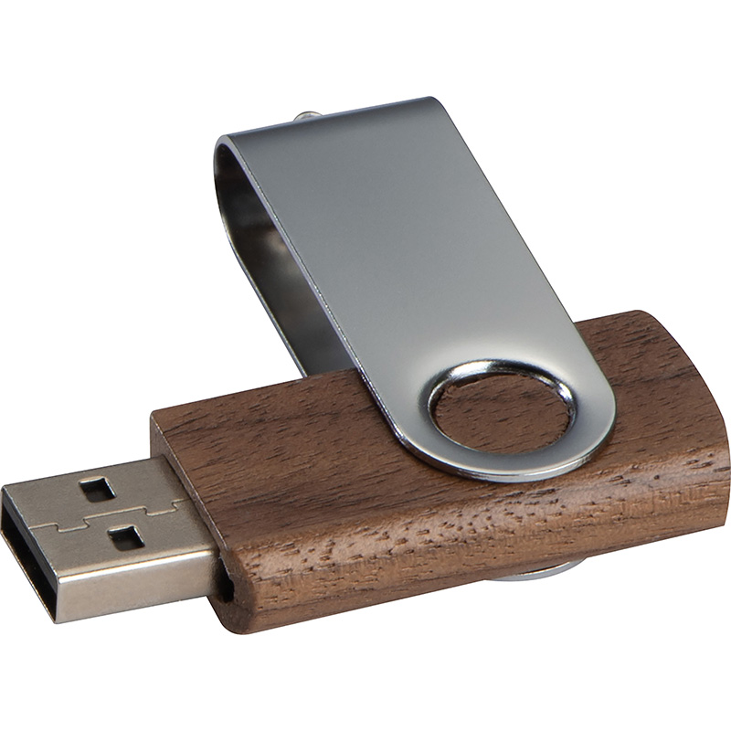 USB-Stick Twist mit HolzkÃ¶rper dunkel