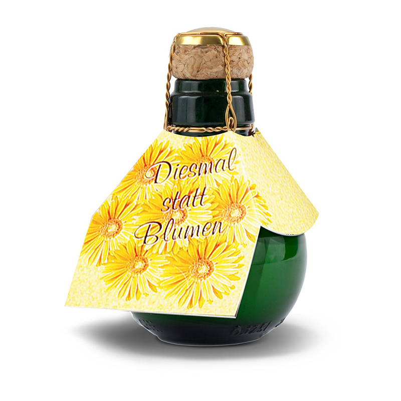 Kleinste Sektflasche der Welt Diesmal statt Blumen, 125 ml